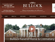 Tablet Screenshot of bullockfuneralhome.com